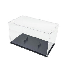 Football Display Box With Stand Clear Acrylic Display Case Holder For Baseball Soccer Volleyball Black Bottom