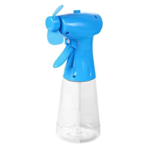 Tragbarer Handkurbel-Nebel-Kühlventilator, manueller-Blau