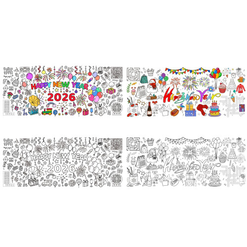 Wasserdichte Doodle-Matten für Kinder mit-Neujahr 1