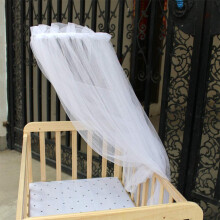 Baby Crib Mosquito Net Breathable White Mesh Infant Bed Canopy for Comfortable Sleep 1.6x4.2m