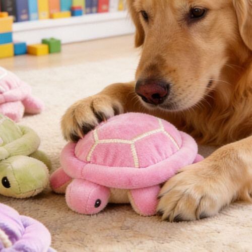 Hundespielzeug, Plüsch-Schildkröten, Puppe, quietschendes-Grün 2