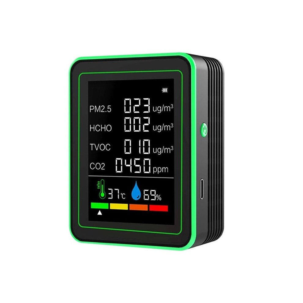 Gas Detector 6In1 Carbon Dioxide Detector And Air Quality Monitor, Color Nero 9199774261654
