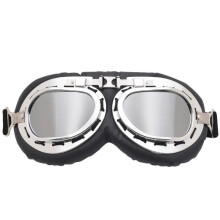 Vintage Motorcycle Goggles Windproof AntiFog UV Protection Retro Scooter Pilot Glasses for Riding