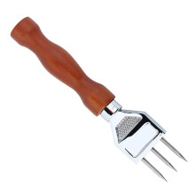 Stainless Steel Ice Chisel with Ergonomic Wooden Grip for Bar and Home Ice Removal