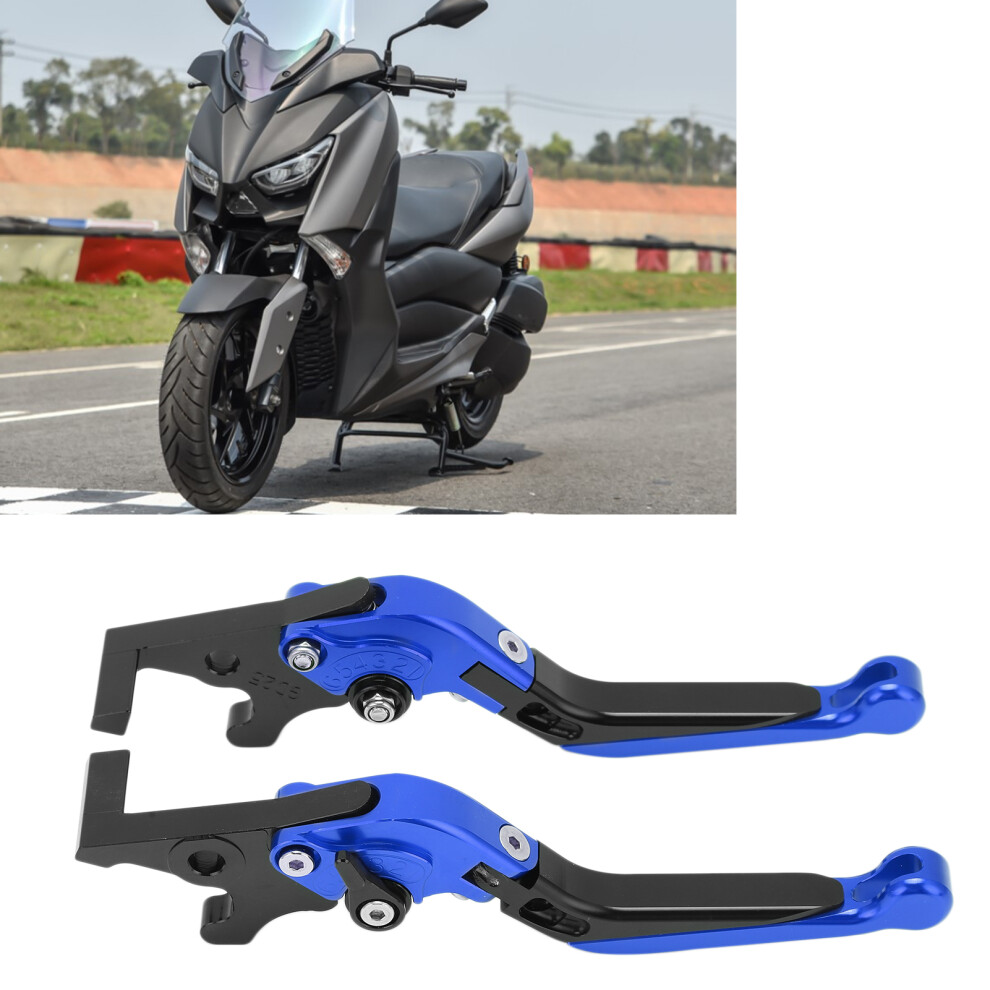 Extendable Motorcycle Brake Clutch Levers For Xmax 250/300/400 Blue 4231377577307