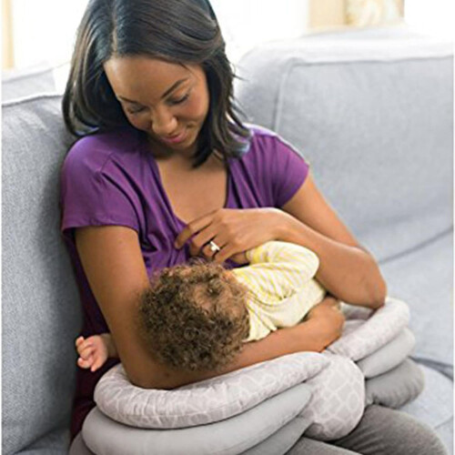 Breastfeeding Pillow Adjustable Height Nursing Pillow for C-Section Support Multi-Function Baby Feeding Cushion Easy Storage 1