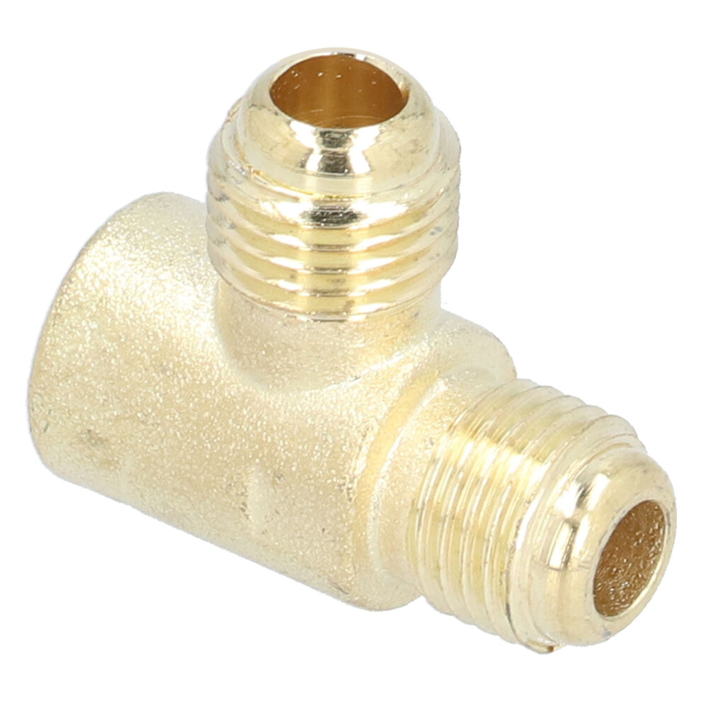 Tee Pipe Fitting Ductility At High Temperatures Mechanical Pullout Resistance, Brass Forged Material Flared Tube Connections Compact Size Precision 9365494974000