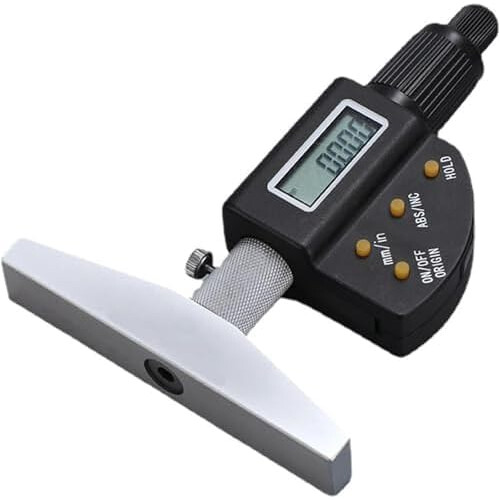 Electronic Depth Micrometer Digital Display, 025 Mm Range, Hole Depth And Step Size Measurement, Precision 0.004 Mm