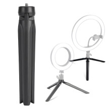 Mini 19cm Tripod Stand with Adjustable Height and Phone Bracket for Photography