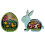 Hohle 3D-Hölzerne Osterhasen- und Eier-Design-Figur für 1