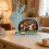 Hohle 3D-Hölzerne Osterhasen- und Eier-Design-Figur für 7