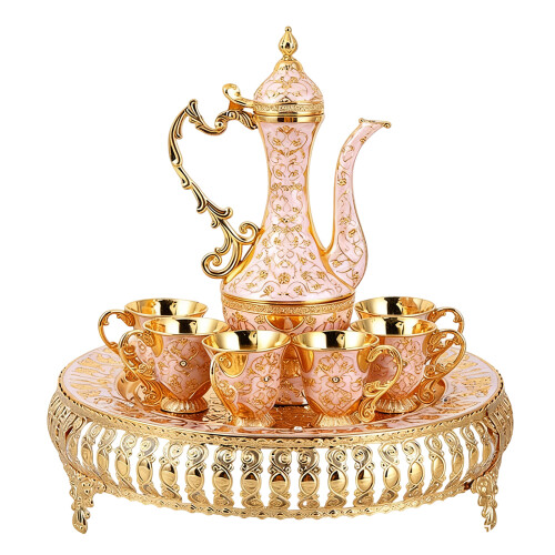 Türkisches Teeservice, Retro-Set mit türkischen-Gold