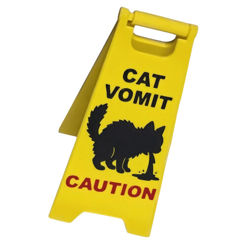 Katzen-Erbrochenes-Warnschild, Katzen-Erbrochenes-Warnschild,-C