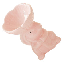 Ostern-Kaninchen-Eierbecher aus weißem Porzellan in-Rosa