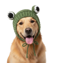 Chapeau de vacances pour chien, tricot chaud et épais, pour-Vert
