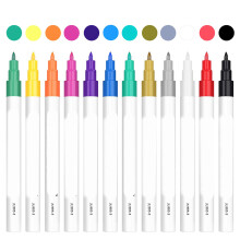 Eleganti pennarelli per nail art, colori vivaci, punta fine per disegni ad asciugatura rapida, pennarelli professionali in propilene acrilico ideali