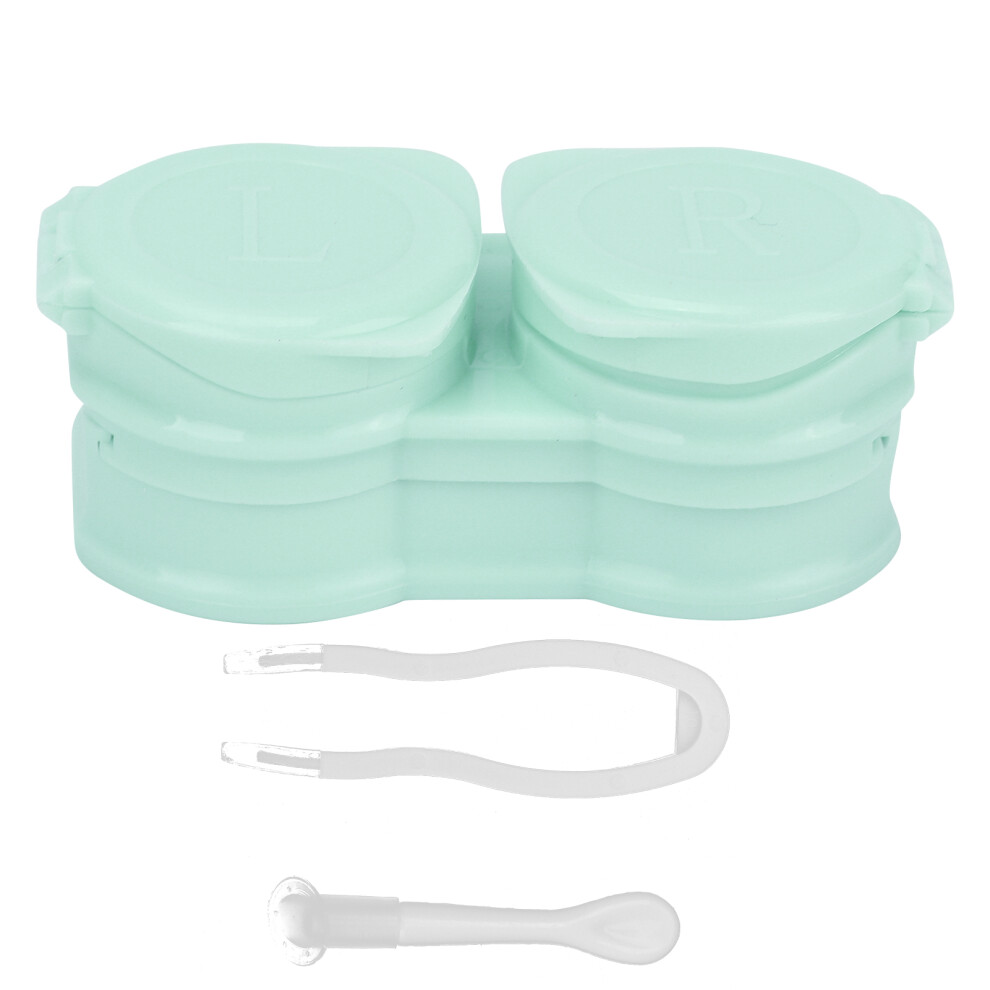 Compact Contact Lens Case, Soaking Lens Storage With Premium Quality Leakproof Design, Perfect For Travel And Daily Use (Includes Tweezer & Stick