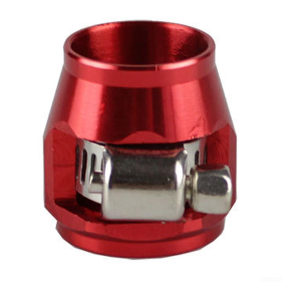 An4 Fuel Line Clamps Aluminum Hose Finisher For Secure Pipe Fastening Automotive Red 9199774262576