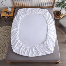 Cotton Mattress Covers with Elastic Bands, Air-Permeable Non-Slip Fitted Sheet for King, Queen, Double, Single Beds