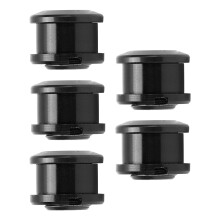 5 Stück Aluminum-Kettenblatt-Schrauben mit 6,5 mm Muttern für Mountainbike, Schwarz