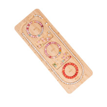 Wood Board Plate Beading Tray Wooden Beading Board For Jewelry Making Single Line Bead Board Table Display Stand Craft