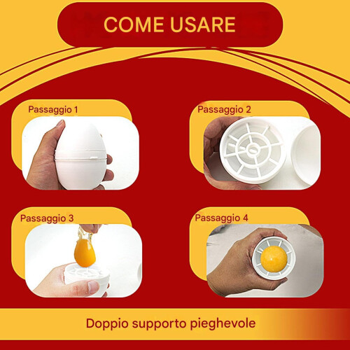 Egg Separator with Fast Yolk Separation, Easy Clean ABS Kitchen Tool for Baking and Sweets 2
