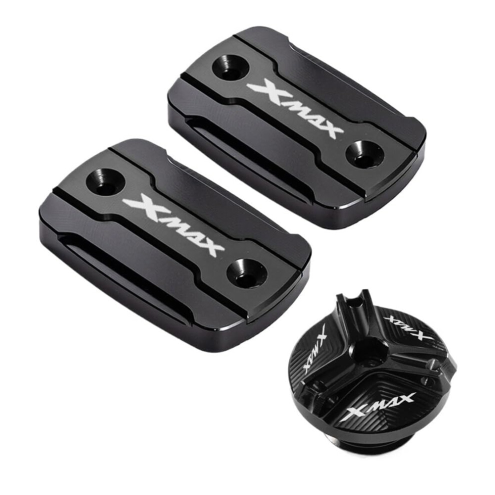 Motorcycle Brake Fluid Reservoir Cap And Fuel Tank Cap For Yamaha Xmax 300 250 20172022 Aluminum 9347817850543