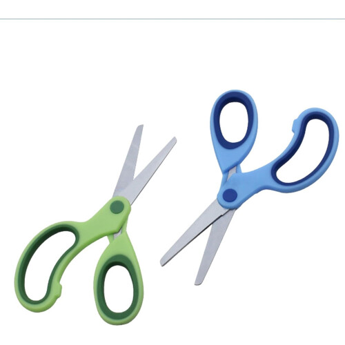 Kids Scissors LeftHanded Training Tool Green For Craft And School Use 1