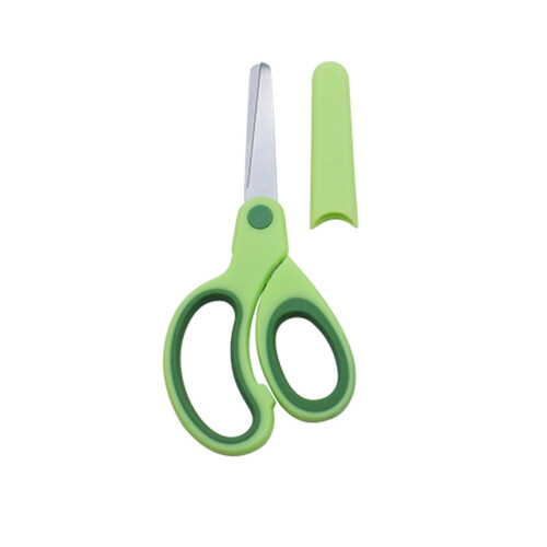 Kids Scissors LeftHanded Training Tool Green For Craft And School Use
