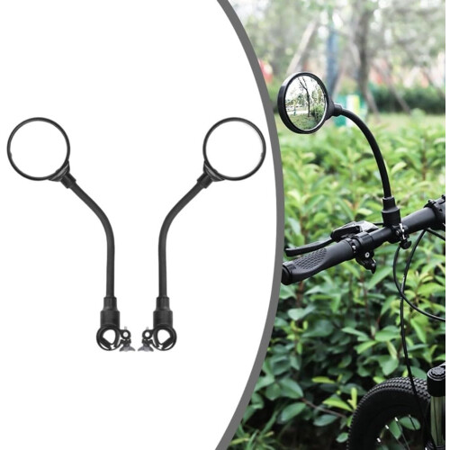 Bendable Rearview Mirrors For Motorcycle And Bicycle, Adjustable Angle, 2Pack 1
