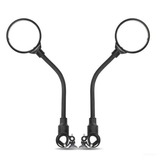 Bendable Rearview Mirrors For Motorcycle And Bicycle, Adjustable Angle, 2Pack