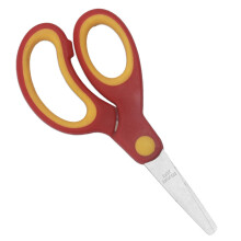 Training Scissors For Kids, Safety Craft Scissors For Thread Cutting, 5 Inch, Red, Multifunctional School Supplies