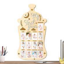 Baby Monthly Photo Board Wooden Toddler Growth Photo Frame For Kids Milestones Family Reunion Photographers Enthusiasts