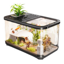 Aquarium Starter Kits Ventilated Turtle Container With Stairs For Freshwater And Saltwater Aquariums Decor Gravel Sand