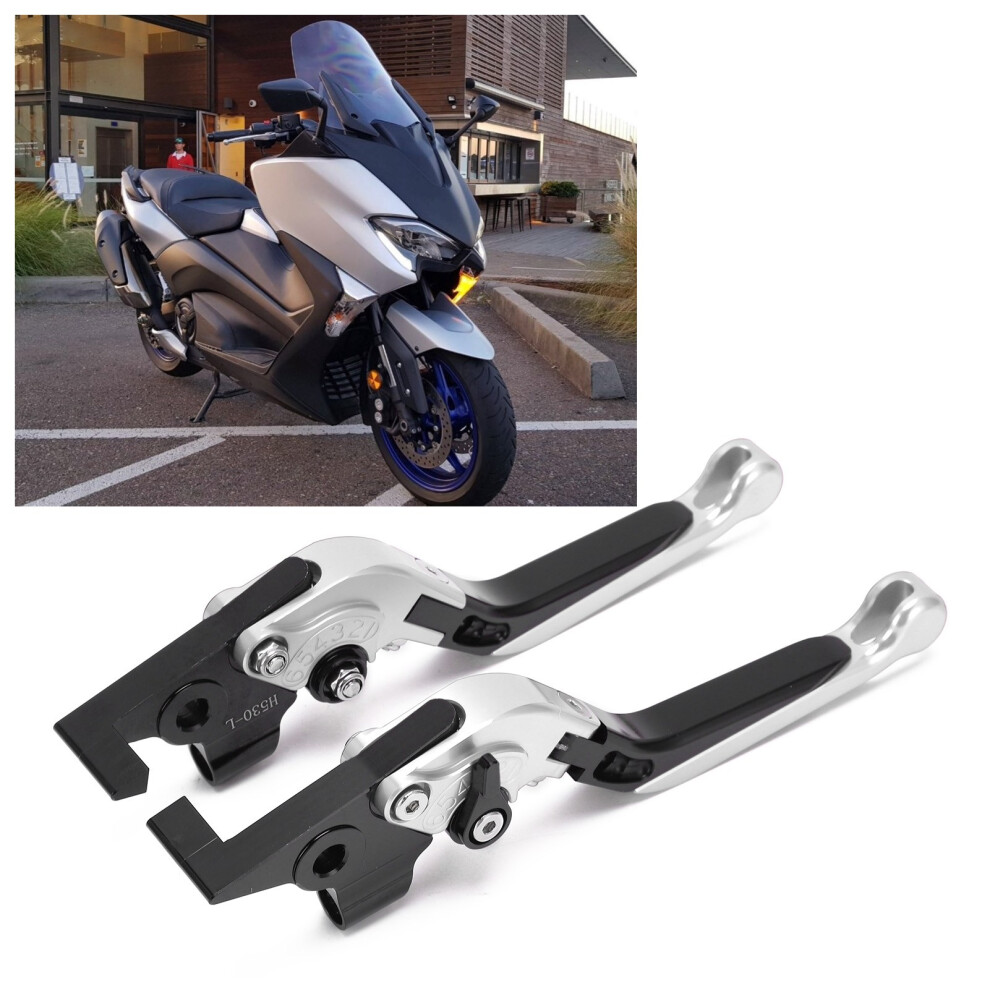 Motorcycle Cnc Aluminum Alloy Brake Clutch Lever For Tmax 530/560 20Cm Silver 4111377588513