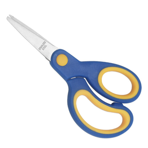 Practical Scissors For Kids Training Blue Comfort Handle Craft Thread Cutting Tool School Supplies