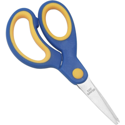 Practical Scissors For Kids Training Blue Comfort Handle Craft Thread Cutting Tool School Supplies 1