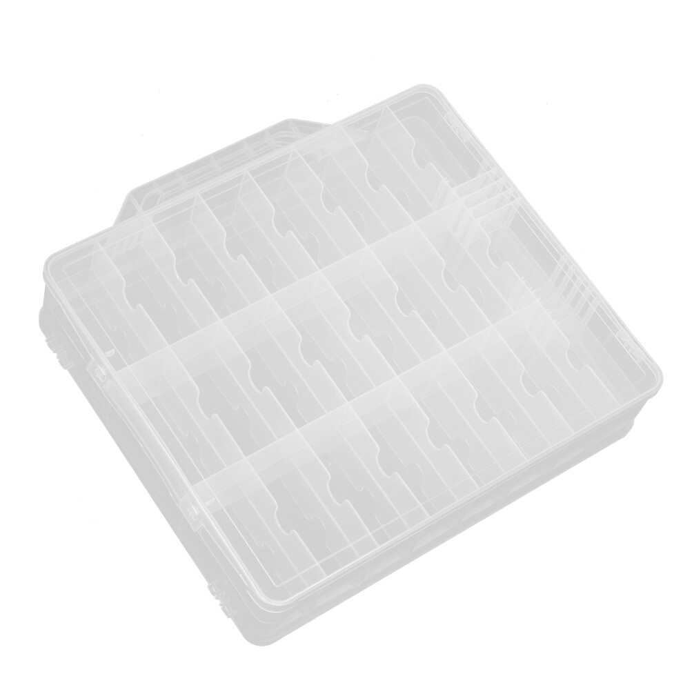 Transparent Nail Polish Storage Case, Holds 48 Bottles, Adjustable Dividers