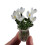 Bouquet de fleurs décoratives en verre, Statue de fleur en-Blanc 1