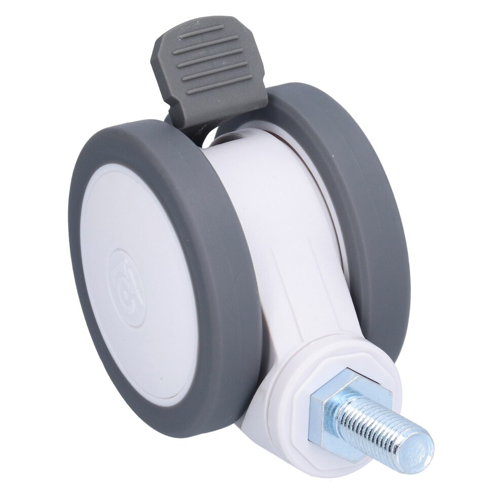 75Mm M12 Medical Caster Wheel Rubber Tpr Silent Universal Aluminum Alloy 7681377591334