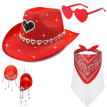 Écharpe de chapeau de fête avec motif cœur, pour séances-Rouge