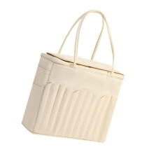 Étui de rangement spacieux pour fils en toile, doté d'une-beige1