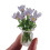 Figurines uniques de fleurs en cristal-violet transparent. 1