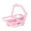 Perchoirs à oiseaux en plastique sûrs avec miroir attaché-Rose 1