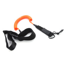 Adjustable Orange Surfboard Traction Rope with TPU Spiral Design 10ft