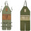 Polyester Apron For Tools And Garden, Work Gear Apron With Multiple Pockets, Military Green Brown 2