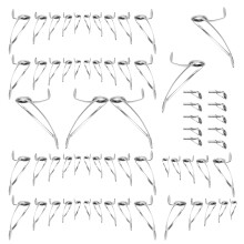 Double Foot Ceramic Sea Fishing Guide Ring Kit - 65pcs, Alloy & Ceramic