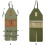 Polyester Apron For Tools And Garden, Work Gear Apron With Multiple Pockets, Military Green Brown 3