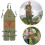 Polyester Apron For Tools And Garden, Work Gear Apron With Multiple Pockets, Military Green Brown 5