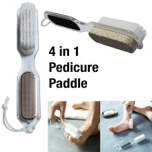 Combinazione di lima per unghie e spazzola per piedi per la rimozione della pelle morta, pietra pomice per la riduzione dei calli esfolianti, kit per